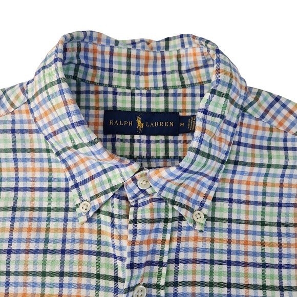 RALPH LAUREN multicolor plaid button-down shirt m - Picture 6 of 12